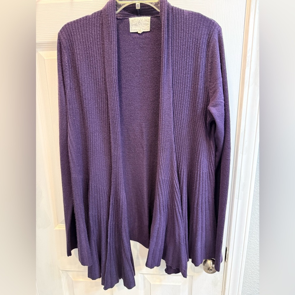 Debbie Morgan Deep Purple Cardigan Sweater